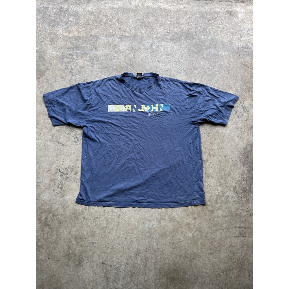 Vintage SEAN JOHN Graphic T-Shirt Size 2XL Sean Combs Hip-Hop Streetwear